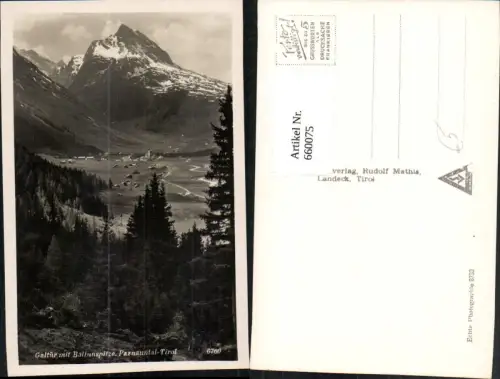 660075,Foto Ak Galtür mit Ballunspitze Paznauntal