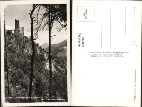 660090,Foto Ak Ruine Schrofenstein b. Landeck pub Risch-Lau 6380