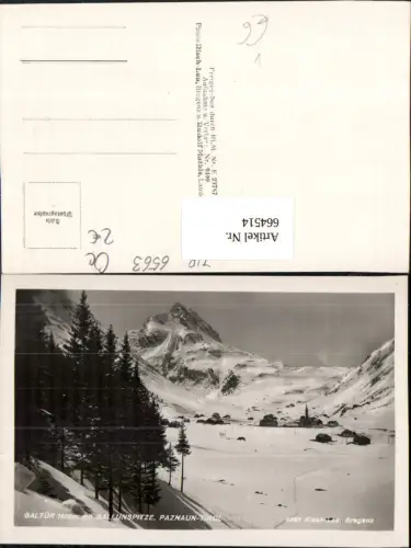 664514,Foto Ak Galtür mit Ballunspitze Paznaun Winteransicht pub Risch-Lau 9499