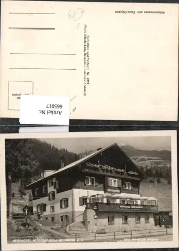 665017,Foto Ak St. Anton am Arlberg Berghotel Mooserkreuz Wegkreuz pub Risch-Lau 7059