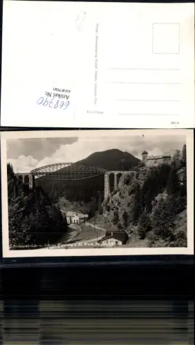 668790,Foto Ak Tobadill Trisannabrücke Schloss Wiesberg Viadukt
