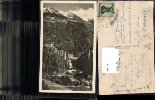 683713 Trisannabrücke Schloss Wiesberg Pians Strengen Tobadill Brücke