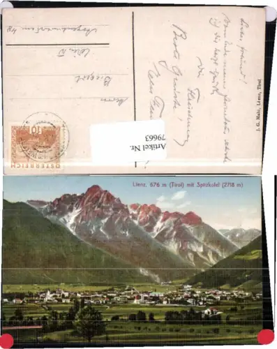 79663,Lienz m. Spitzkofel COLOR 1925