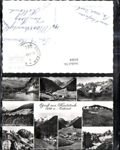 81004,Mehrbild Ak Gruss a. Kartitsch St Oswald Hinterbergerhütte Obstansersee
