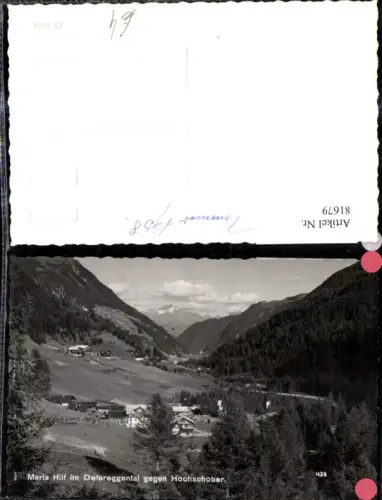 81679,Foto Ak Maria Hilf i. Defereggental geg. Hochschober