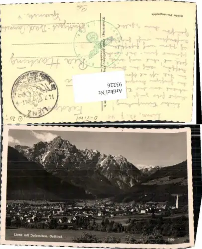 93226,Lienz m. Dolomiten Feldpost
