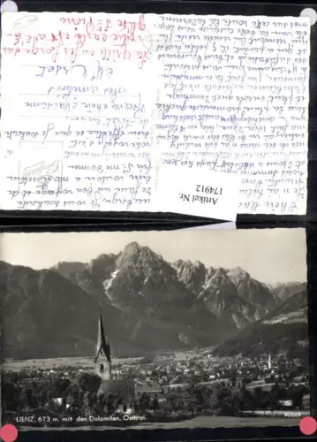 174912,Lienz Teilansicht m. d. Dolomiten Osttirol