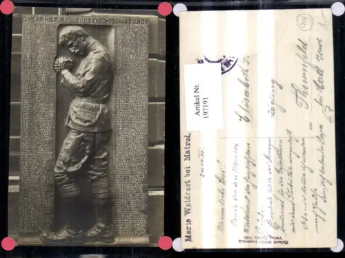 197191,Foto Ak Maria Waldrast b. Matrei Denkmal