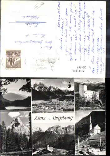 204957,Lienz u. Umgebung Totale Seilschwebebahn Schloss Burg Kirche See Mehrbildkarte