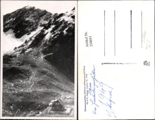 234053,Obstanserseehütte Berghütte m. Pfannspitze b. Sillian