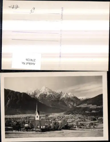 274126,Lienz Totale Kirche Bergkulisse