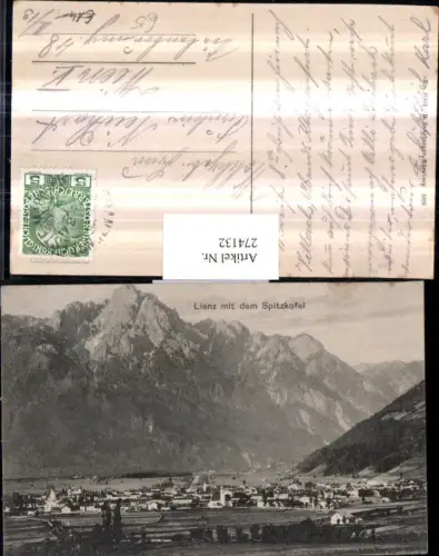 274132,Lienz Totale m. Spitzkofel Bergkulisse