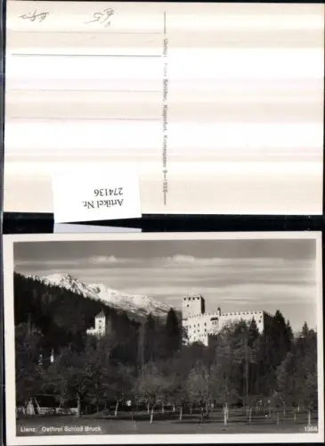 274136,Lienz Schloss Bruck Bergkulisse pub Franz Schilcher 1358