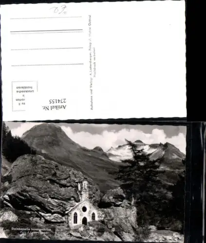 274155,Steinkapelle Kapelle Innergschlöß b. Matrei Bergkulisse