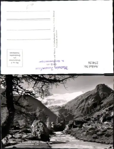274156,Motiv aus Gchlöss Gschlöß m. Großvenediger b. Matrei Bergkulisse Bach Fluss