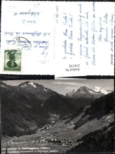 274170,St. Jakob in Defereggen Totale m. Pfannhorn Almerhorn u. Hochgall Bergkulisse