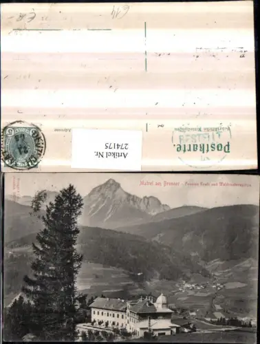 274175,Matrei am Brenner Pension Kraft u. Waldrasterspitze Bergkulisse pub Stengel e Co 10308