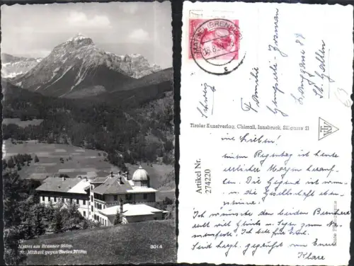 274220,Matrei am Brenner St. Michael geg. Serles Bergkulisse