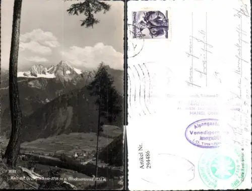 294486,Kals Totale m. Großglockner u. Glocknerwand Bergkulisse