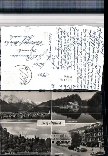328896,Lienz Totale Schloss Bruck Hauptplatz Hotel Post Tristachersee Mehrbildkarte