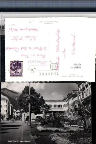 328954,Lienz Hauptplatz Hotel Post u. Traube Straßenansicht