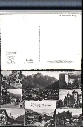 328992,Lienz Totale Stadtplatz Rathaus Schloss Bruck Iselsberg Mehrbildkarte