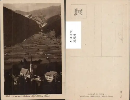 335331,Kals am Großglockner Kirche m. Matreier Törl