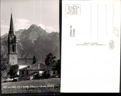 372484,Lienz Kirche m. Spitzkofel Bergkulisse