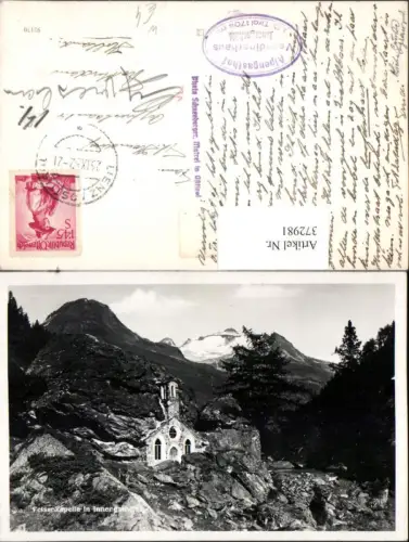 372981,Felsenkapelle Kapelle in Innergschlöß b. Matrei Bergkulisse