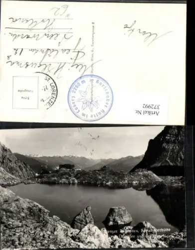 372992,Lienzer Dolomiten Karlsbaderhütte Berghüte b. Tristach See Bergkulisse