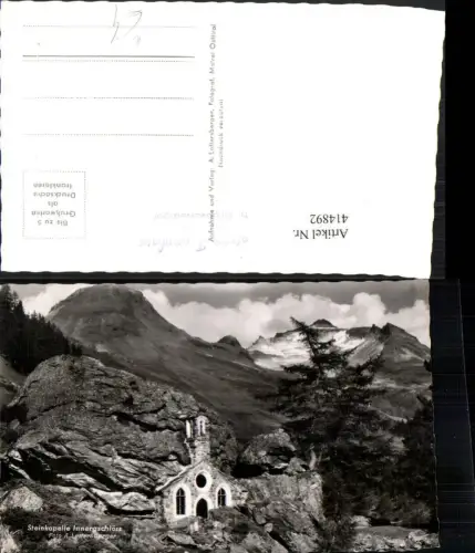 414892,Innergschlöss b. Matrei Steinkapelle Kapelle Bergkulisse
