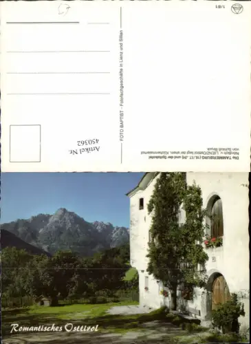 450362,Tammerburg b. Lienz m. Spitzkofel Bergkulisse
