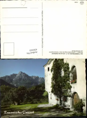 450363,Tammerburg b. Lienz m. Spitzkofel Bergkulisse