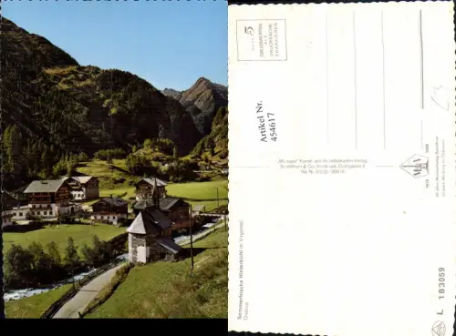 454617,Hinterbichl im Virgental Teilansicht Kapelle Bergkulisse