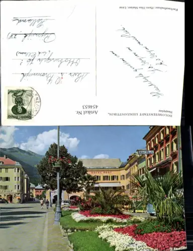 454653,Lienz Hauptplatz Hotel Post u. Traube Straßenansicht