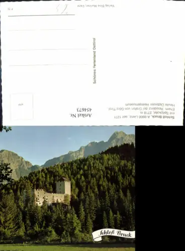 454673,Lienz Schloss Bruck m. Spitzkofel Bergkulisse