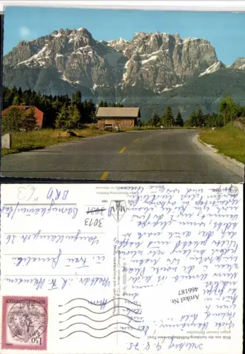 466187,Blick von d. Iselsberg Passhöhe geg. Dolomiten Bergkulisse