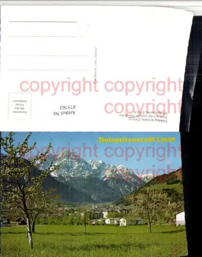 475762,Lienz Teilansicht m. Dolomiten Bergkulisse Baumblüte