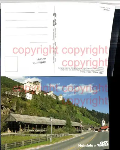 475804,Heinfels in Osttirol Holzbrücke m. Burg