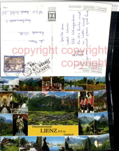 475818,Lienz Totale Tracht See Seilbahn Kirche Mühle Mehrbildkarte