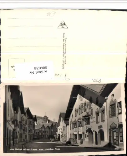 506036,Matrei Gasthaus zur weißen Rose Straßenansicht