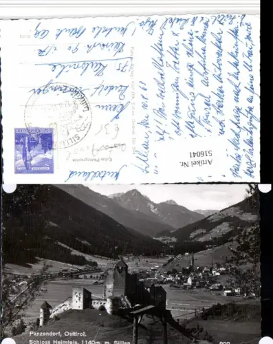 516041,Panzendorf Totale Schloss Ruine Heimfels Bergkulisse