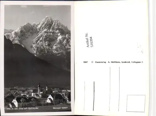 516394,Lienz Teilansicht m. Spitzkofel Bergkulisse