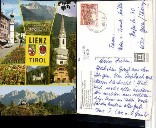 519915,Lienz Totale Kirche Schloss Bruck Mehrbildkarte