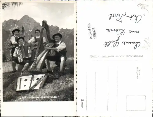 556025,Foto-AK Lienz Die lustigen Pustertaler Musiker Ziehharmonika pub Baptist Lienz