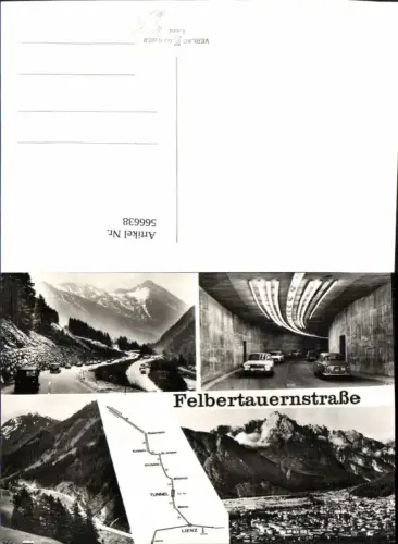 566638,Mehrbild Ak Felbertauernstraße Lienz Lagekarte Auto