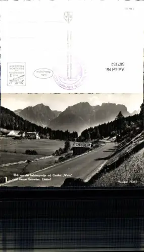 567152,Foto Ak Iselsberg-Stronach Blick v. d. Iselsbergstraße Gasthof Wacht Lienzer Dolomiten Auto