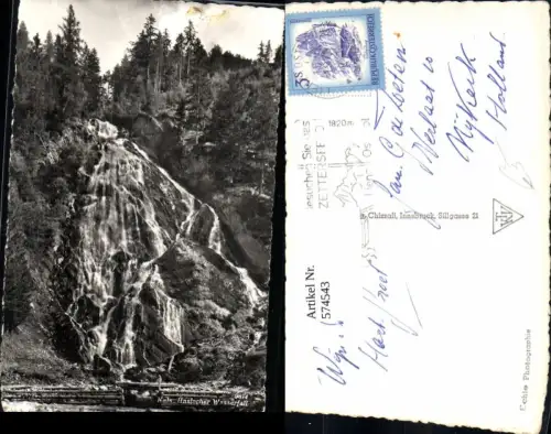 574543,Foto Ak Kals am Großglockner Haslacher Wasserfall
