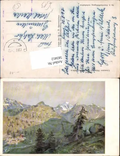 583412,Künstler AK Eduard Manhart Osttirol Lienz Lienzer Hütte