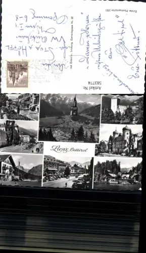583774,Mehrbild Ak Lienz Iselsberg Schloss Bruck Gondel Zettersfeld-Bahn